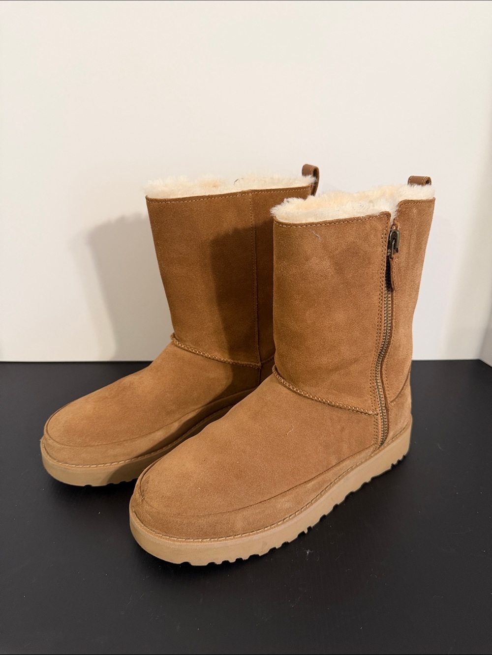 UGG Women's Shearling-Lined Suede Mid-Calf Boots - Brown